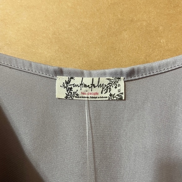 Free People | NWT All My Love Shine Wrap Slip Mini Dress Smokey Lilac Size XS - Picture 3 of 12